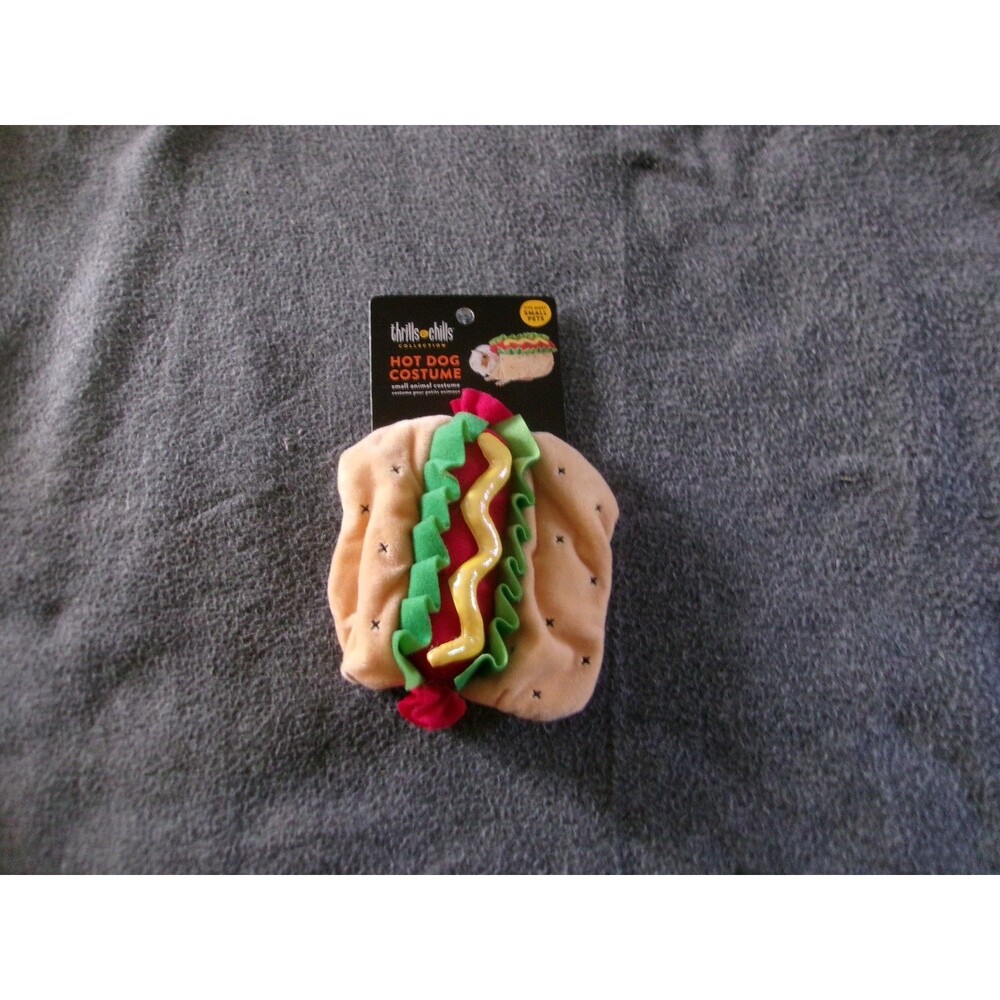 Thrills & Chills Small Pets Hot Dog Halloween Costume Guinea Pig, New!